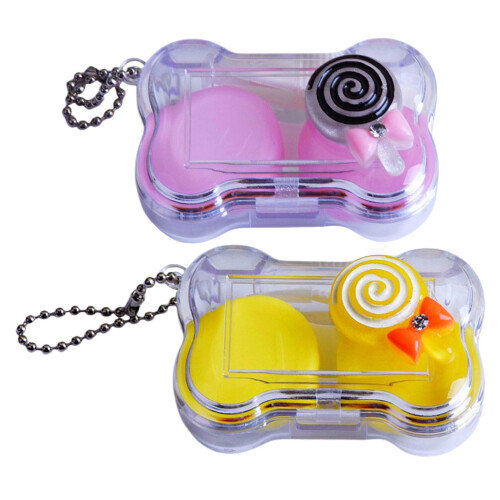 4Sets Plastic Contactlens Box Met Meerdere Kleuren En 2