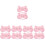 10Pz Mascherine Occhi Plush Rosa Morbide Riposo 5