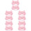 10Pz Mascherine Occhi Plush Rosa Morbide Riposo 6