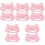 10Pz Mascherine Occhi Plush Rosa Morbide Riposo 3