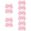 10Pz Mascherine Occhi Plush Rosa Morbide Riposo 10