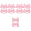 10Pz Mascherine Occhi Plush Rosa Morbide Riposo 4