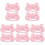 10Pz Mascherine Occhi Plush Rosa Morbide Riposo 2