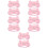 10Pz Mascherine Occhi Plush Rosa Morbide Riposo 7