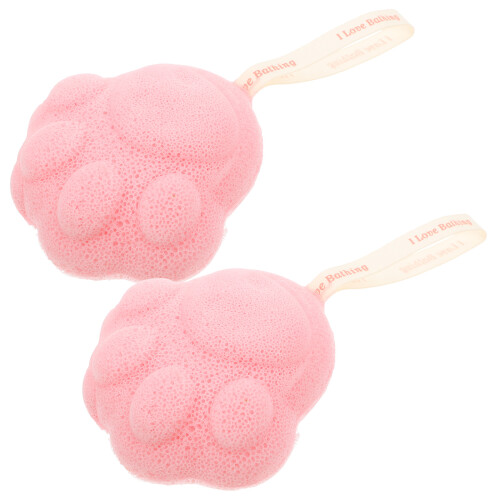 10Pz Spugna Corpo Rosa Con Gancio Per Bagno E Detergente Schiena