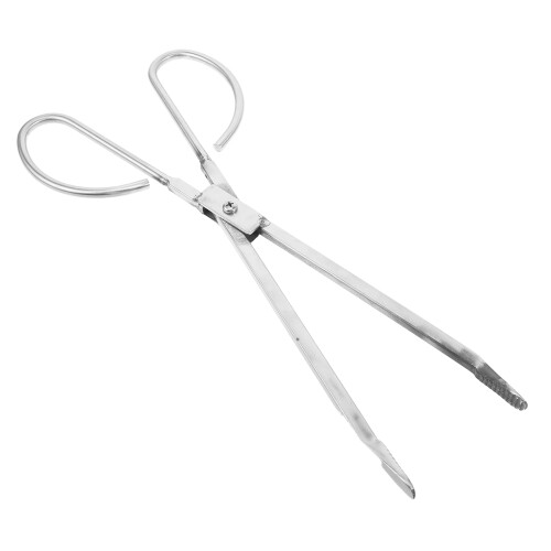 2Pz Pinze Acciaio Antiruggine Manico Argento