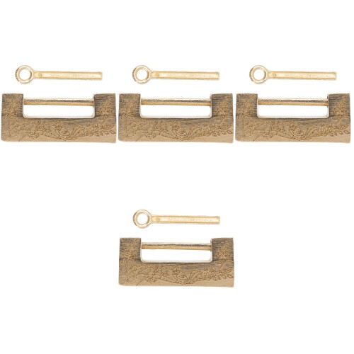 4Set Serrature Vintage in Rame Per Scatole Gioielli E Regalo 2