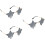 3Paia Occhiali Rimless Leggeri Neri Per 7