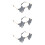 3Paia Occhiali Rimless Leggeri Neri Per 8