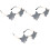3Paia Occhiali Rimless Leggeri Neri Per 3