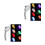 2Pz Doccia LED Argento Cambia 7 Luci ABS Alta 7