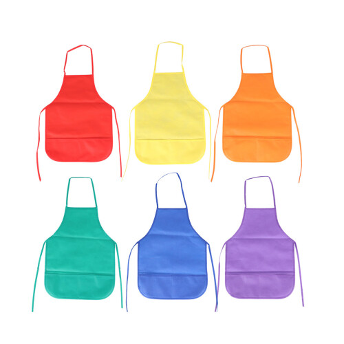 12Pz Grembiuli Impermeabili Per Bambini Uso Artistico Cucina E