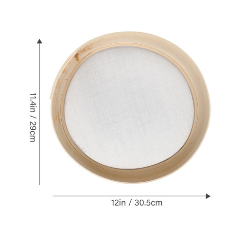 2Pz Sieve in Legno Beige Per , Setaccio Per Casa 1