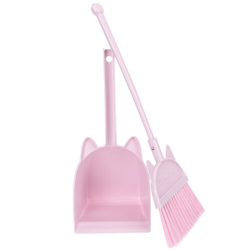 2Set Gioco Pulizia Bambini Scopa Paletta Rosa Materiale