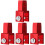 4Pz Ammortizzatori Posteriore Rosso Alluminio Facile 4