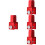 4Pz Ammortizzatori Posteriore Rosso Alluminio Facile 8