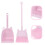 2Set Gioco Pulizia Bambini Scopa Paletta Rosa Materiale 9