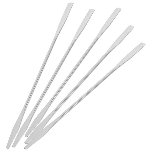 25Pz Spatole Cosmetici Make Up Argento in Acciaio