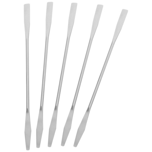 25Pz Spatole Cosmetici Make Up Argento in Acciaio 1