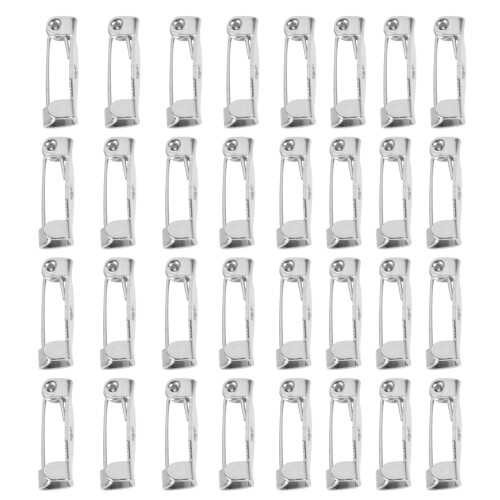 200Pz Spilli Fermasicurezza Decorativi in Ferro Argento Per