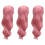 3Pz Parrucche Rosa Cosplay Sintetiche Per E Spettacoli 4