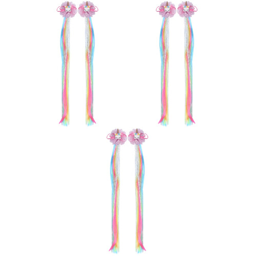 6Pz Clips Multicolor Con Nappe Per E Bambina 2