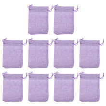 30Pz Sacchetti Lino Juta Viola Borsa Con Coulisse Gioielli