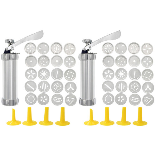 2Conjuntos Kit De Decoração De Bolo Prateado Com Multifuncionais 1