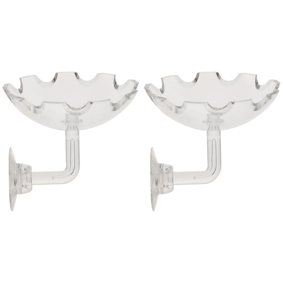 8Szt Przezroczysty Podajnik Dla Krewetek Akrylowy Z Przyssawką-image