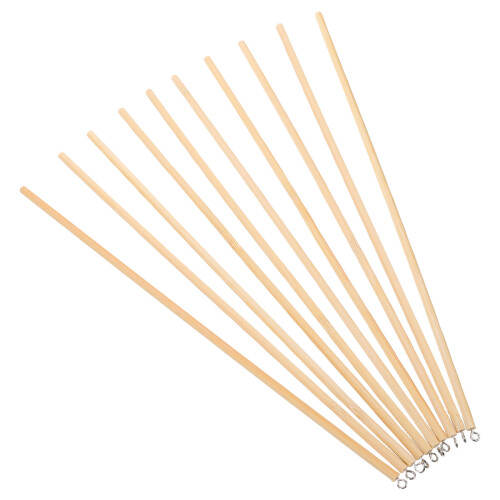 20Ud Barras De Madera Para Títeres DIY Khaki Control Para Sombras 2
