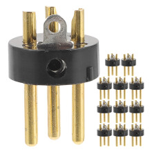 24Szt Trzypinowy Adapter Xlr Do Mikrofonu Czarny Metalowy
