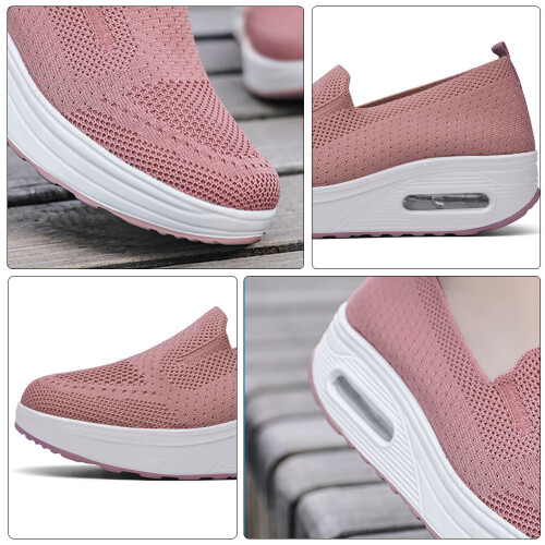 2Pares Tênis Rosa Respirável Com Alto E 2