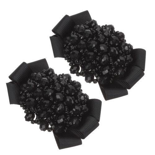3Pares Clipes Para De E Cristais Preto