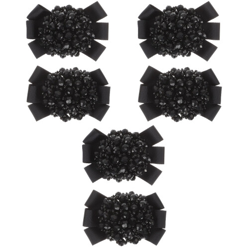 3Pares Clipes Para De E Cristais Preto 2