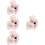 4Conjuntos Infantil Rosa Clip-on Para 7