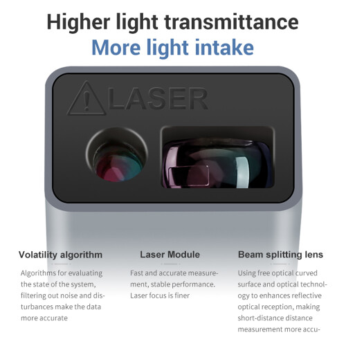 Mini Laser Rangefinder 30M, 2mm, USB Rechargeable, Grey 1