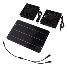 Kit di pannello solare da 10W con doppia ventola per serre, case di pollo e cani, ventilazione