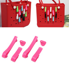 Gancio accessorio per borsa in plastica per Bogg Bags, rosa rosso, 30g