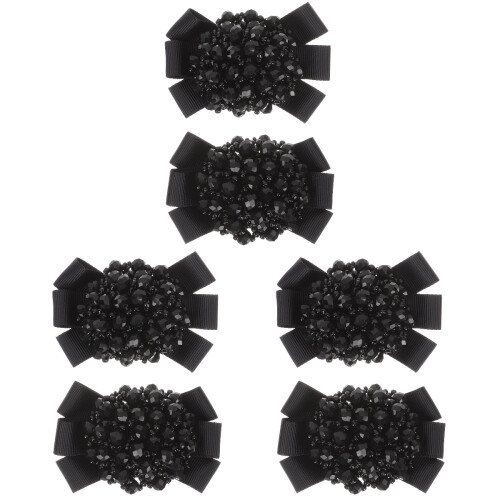3Paare Schleifen Schuhclips Seide Kristall 1