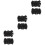3Paare Schleifen Schuhclips Seide Kristall 5