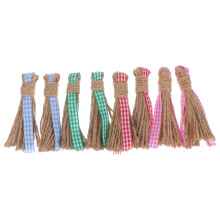 8Stk Hanfseil Tasseln DIY Holzperlen Dekorationen Set