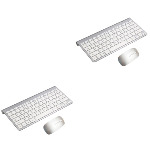 2Stk 2.4g Tastatur Ultra- Computer-Tastatur 2