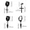 12 paires de boucles d'oreilles créoles, ensemble de boucles 7