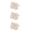 6Stk Baumwoll- Peelinghandschuhe Für Körper Beige Doppelseitig 6