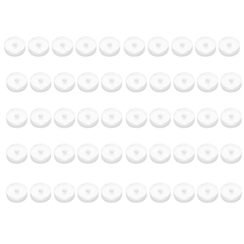 50Pcs Earlobe Support Patches Clear Piercing Disc-Transparent