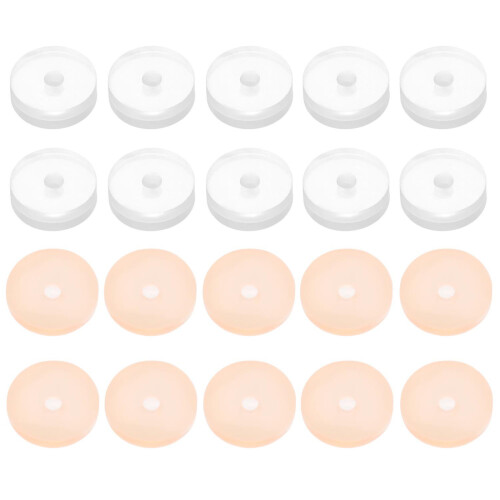 50Pcs Earlobe Support Patches Clear Piercing Disc-Transparent 1