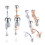 50Pcs Earlobe Support Patches Clear Piercing Disc-Transparent 7