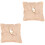 2St Beige Burlap Ringdrager Met Hart Bruiloftsfeest 3