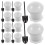 80Sets Plastic Witte Dessertbakjes Met Voor Ijs En Mousse 2