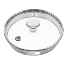 2Stk Glasdeckel Silber Mit Antiverbrüh-Griff Hitzebeständig